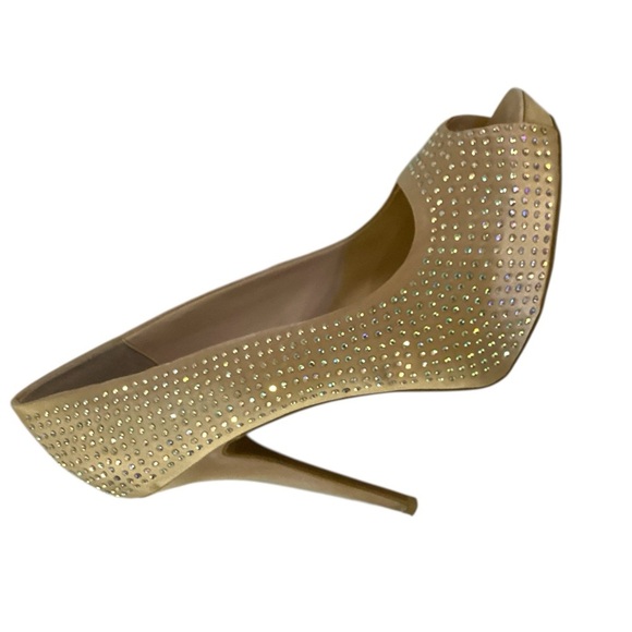 Jennifer Lopez Bling Blush Crystal Rhinestones Cocktail High Heels Pump Size 9.5 - Picture 4 of 7